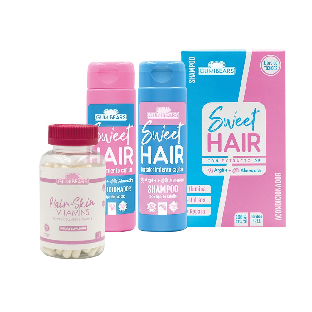 Kit Shampoo Sweet Hair + Vitaminas Hair&Skin - GumiBears