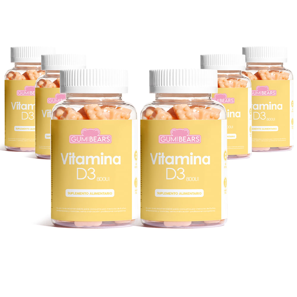 Pack Vitamina D3 salud ósea e inmunológica 6 meses GumiBears