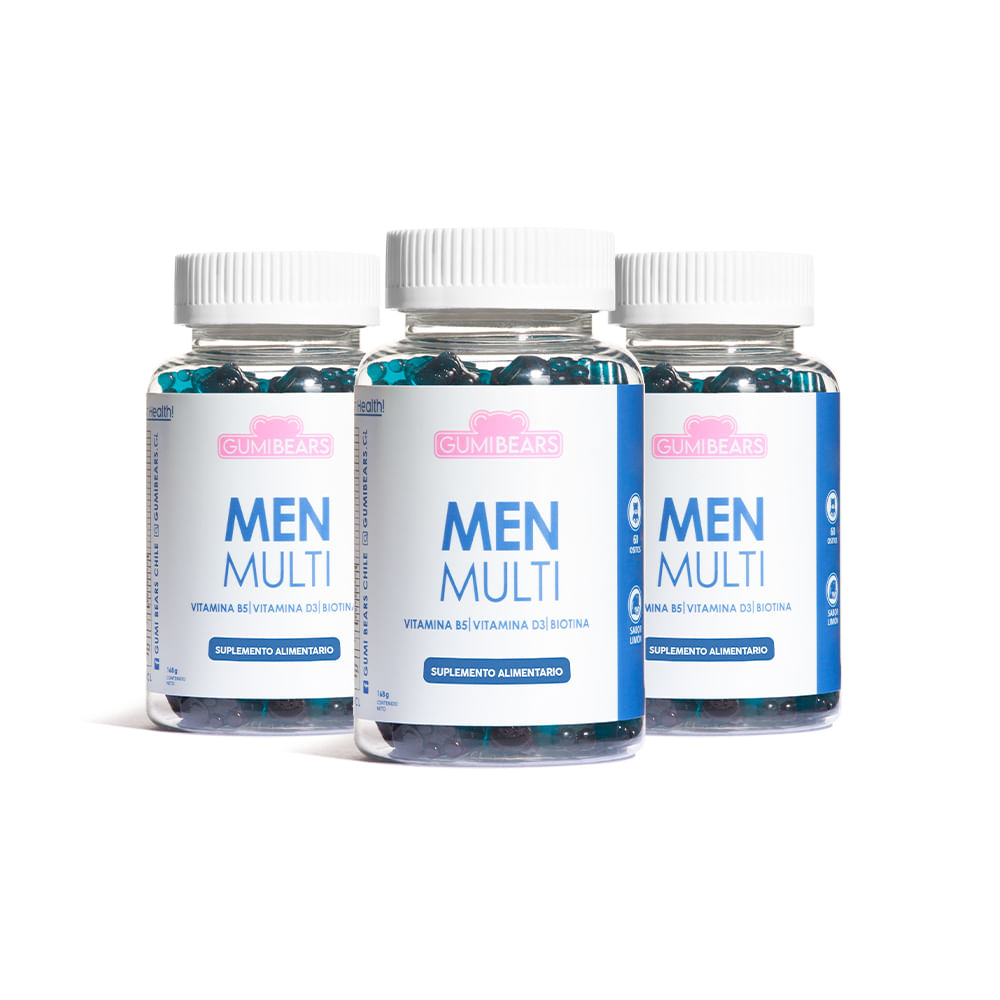 Pack Vitamina Men Multi Biotina 3 meses - GumiBears