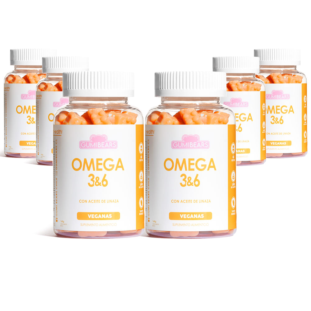 Pack Vitamina Omega 3&6 aceites esenciales 6 meses  GumiBears