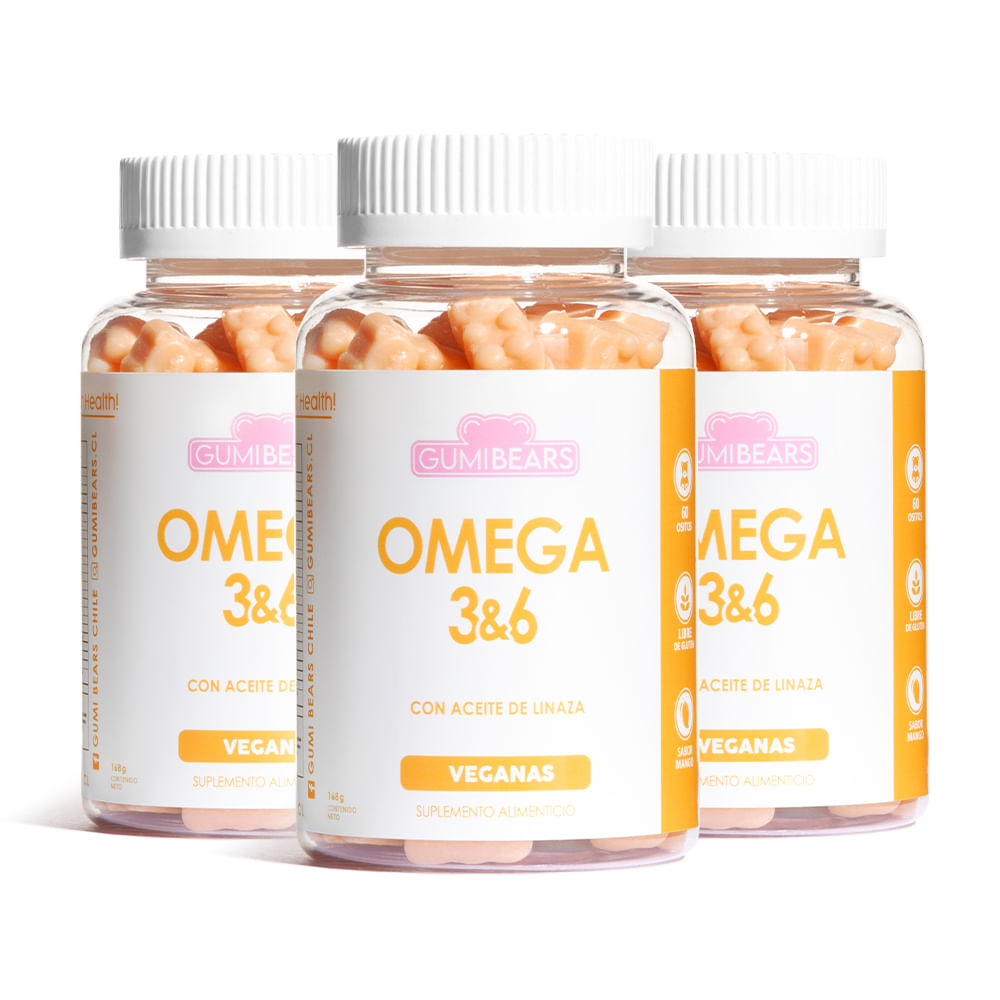 Pack Vitamina Omega 3&6 aceites esenciales 3 meses GumiBears