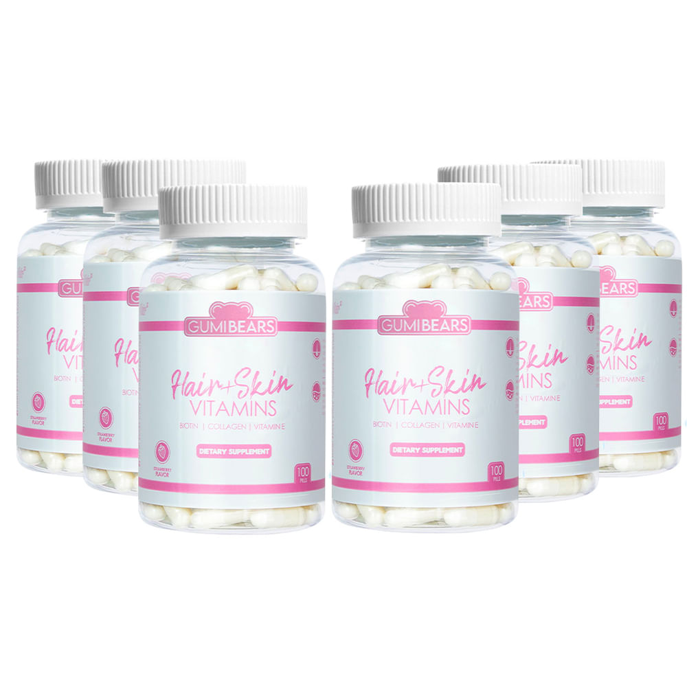 Vitaminas Hair&Skin Colágeno-Biotina 6un - GumiBears