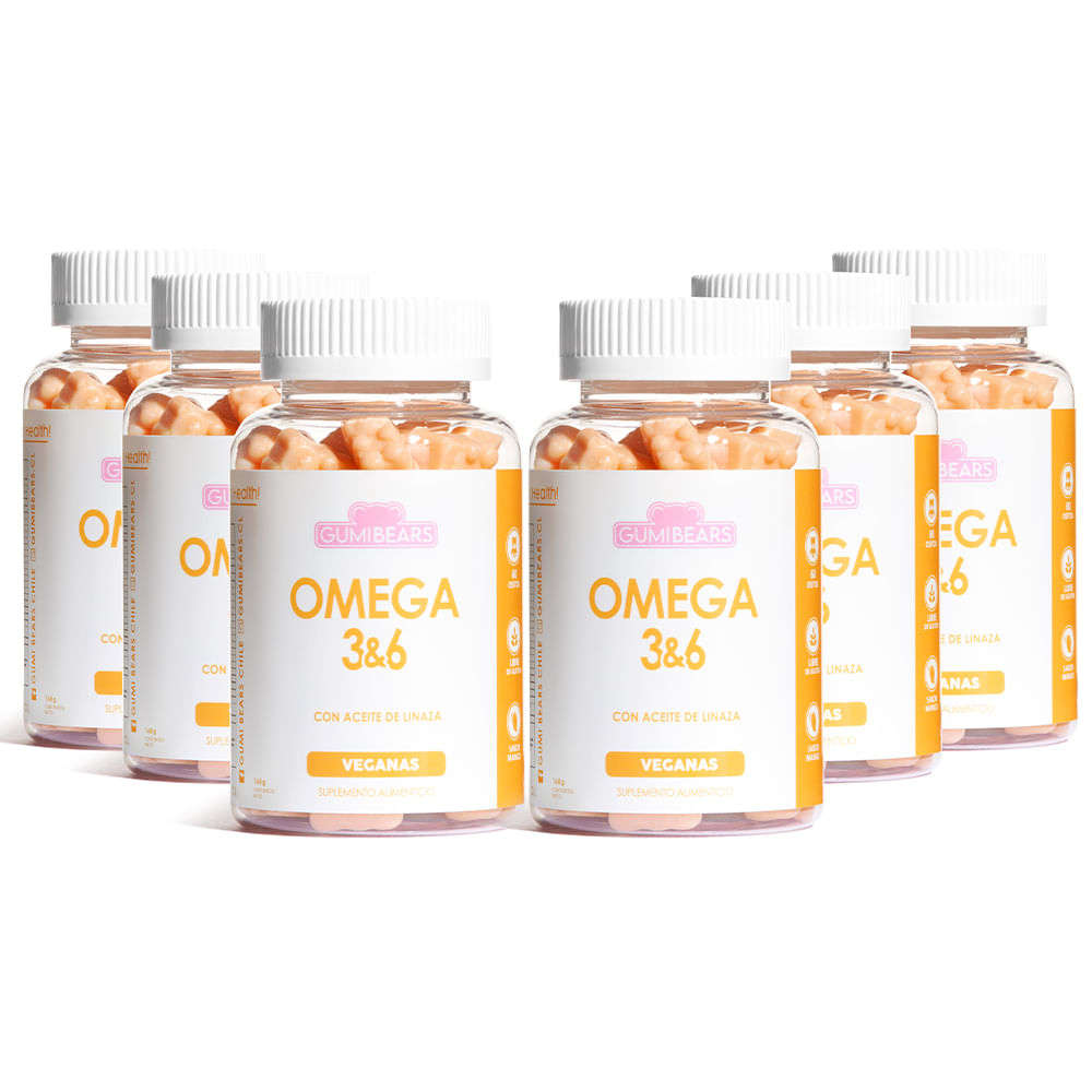 Pack Vitamina Omega 3&6 aceites esenciales 6 meses  GumiBears