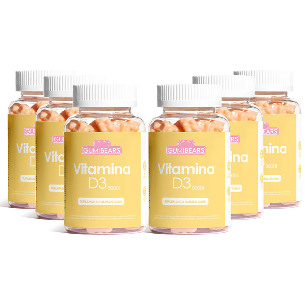 Pack Vitamina D3 salud ósea e inmunológica 6 meses GumiBears