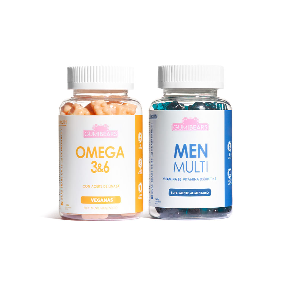 Kit Multi Men + Omega 3&6 Vitamins - GumiBears