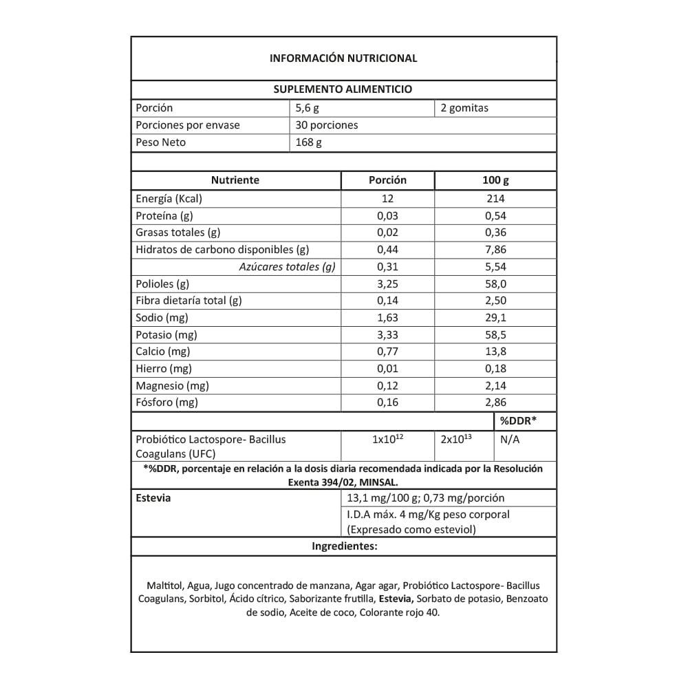 Vitamina Probiotic equilibrio intestinal 1mes - GumiBears