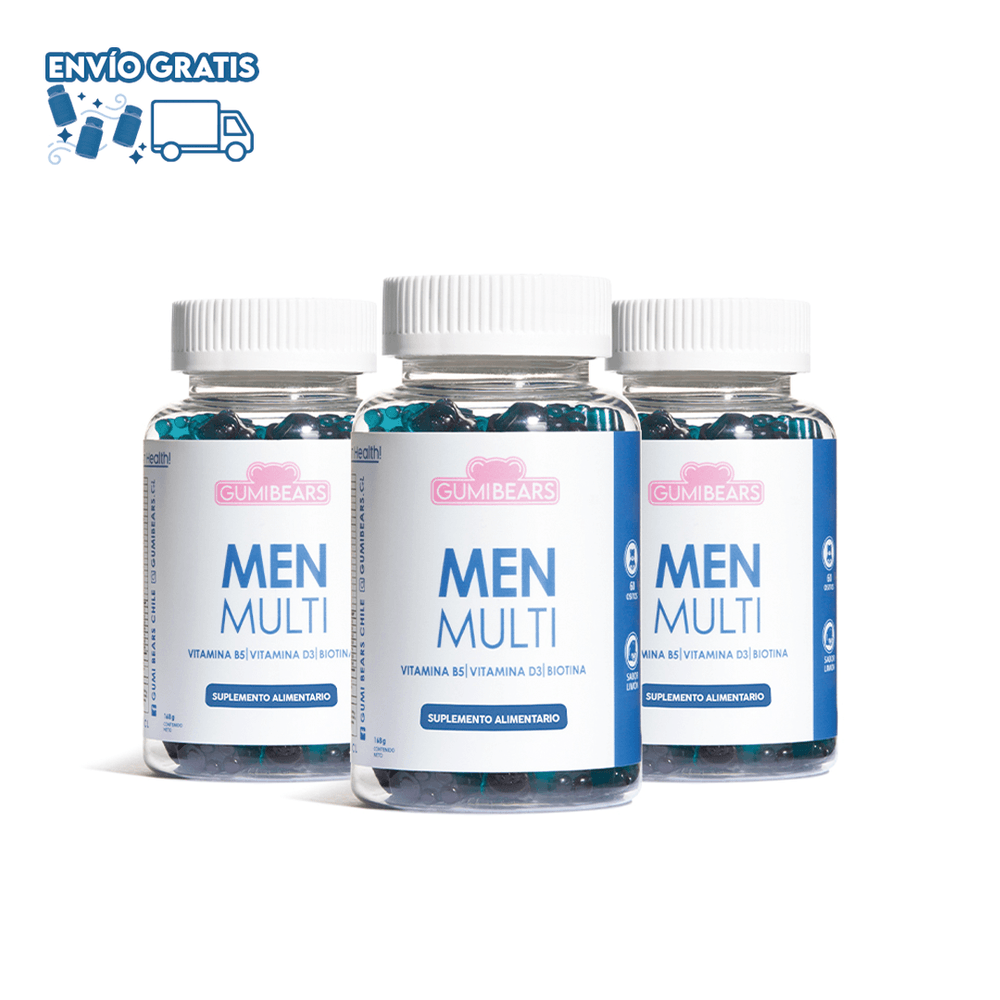 Pack Vitamina Men Multi Biotina 3 meses - GumiBears