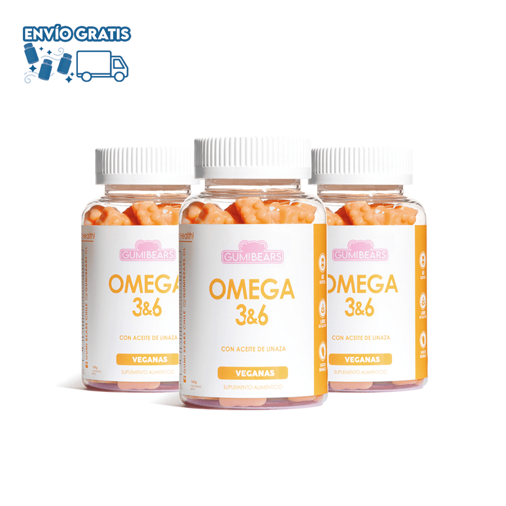 Pack Vitamina Omega 3&6 aceites esenciales 3 meses GumiBears