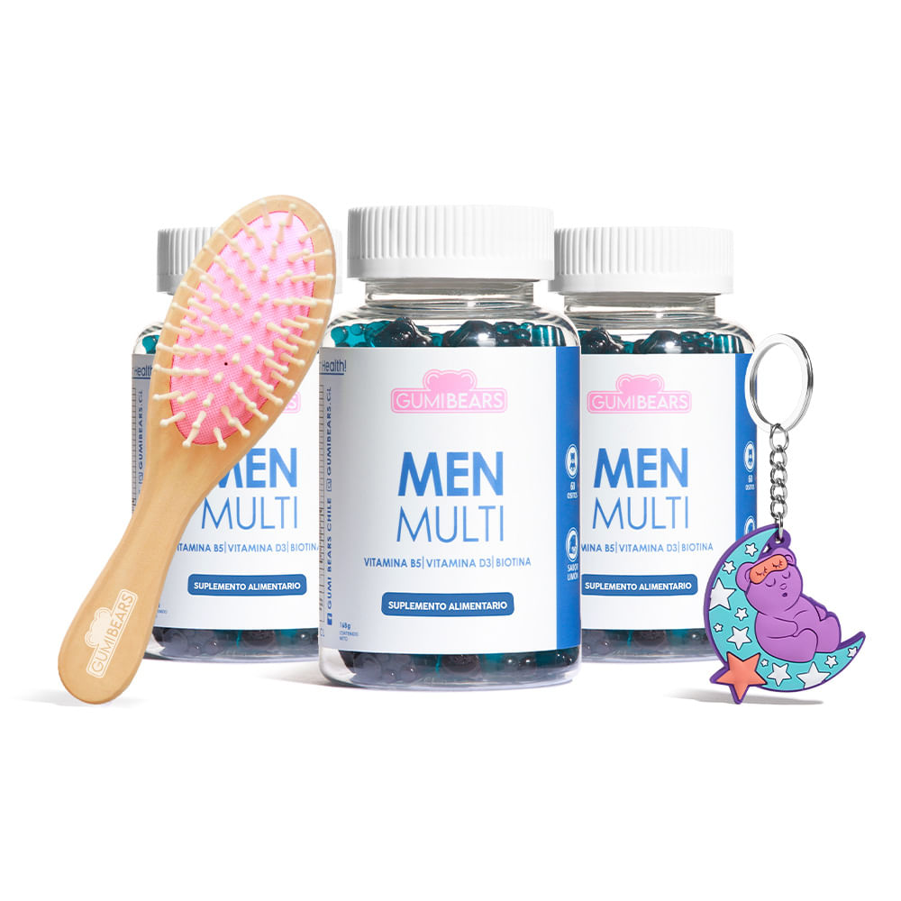 Pack Vitamina Men Multi Biotina 3 meses - GumiBears