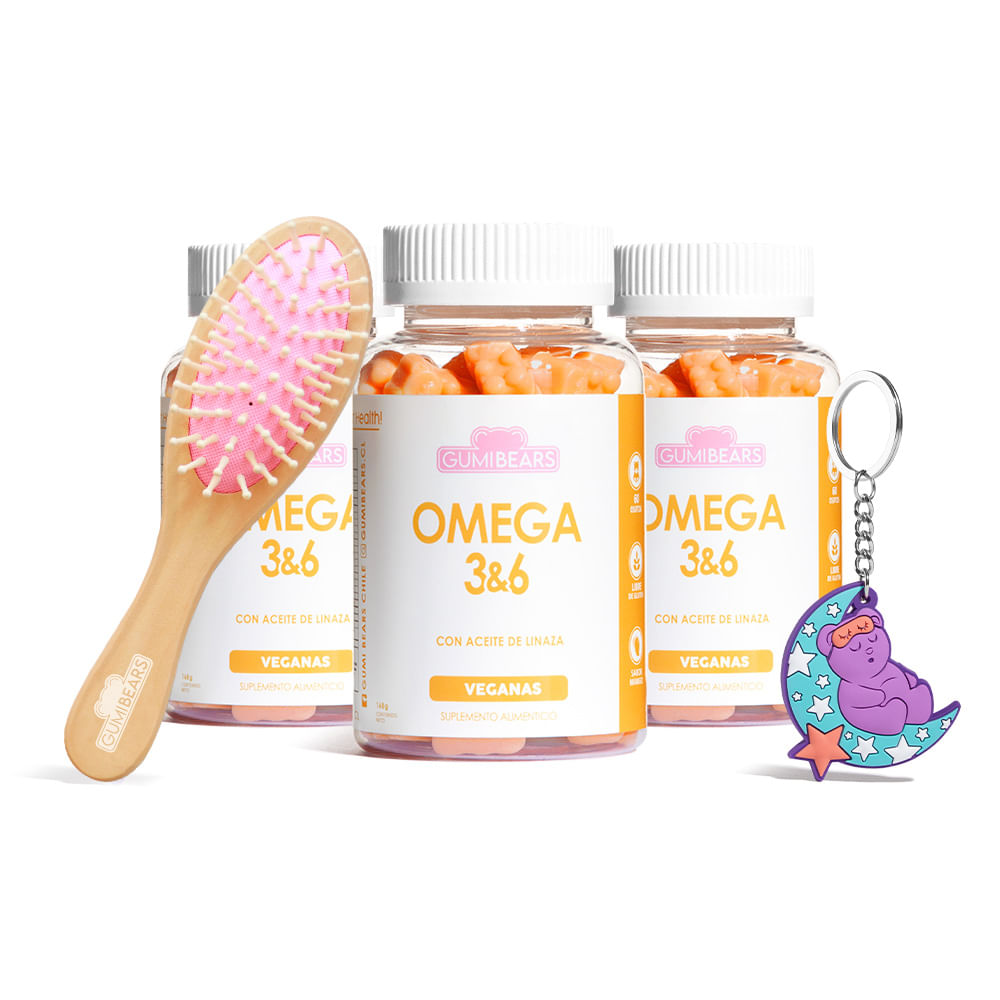 Pack Vitamina Omega 3&6 aceites esenciales 3 meses GumiBears