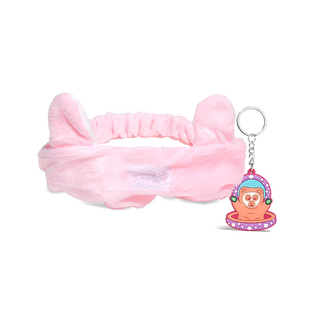 Cintillo y Llavero Rosado